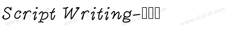 Script Writing字体转换
